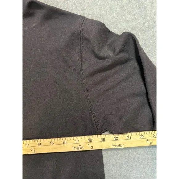 LL Bean Mens Long Sleeve Mock Neck T Shirt Size Medium Black Cotton Blend Casual - Picture 4 of 5